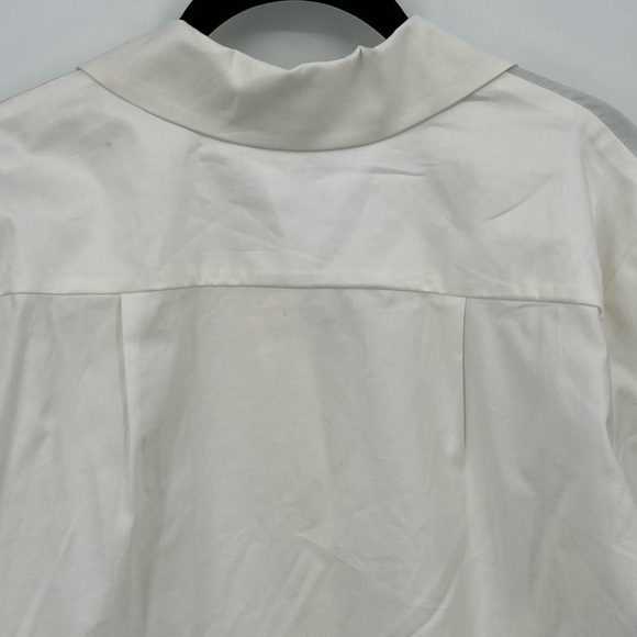 Reformation Cotton Anzio Button Down Knot Tie White Tee Shirt Cotton shirt - Picture 9 of 12